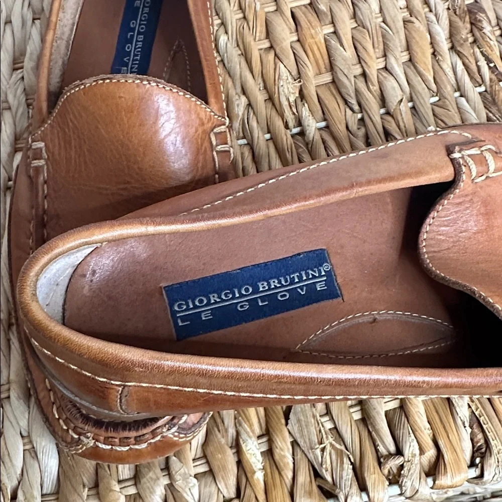 Georgia Brutini Brown Leather Loafers‎ size 8.5